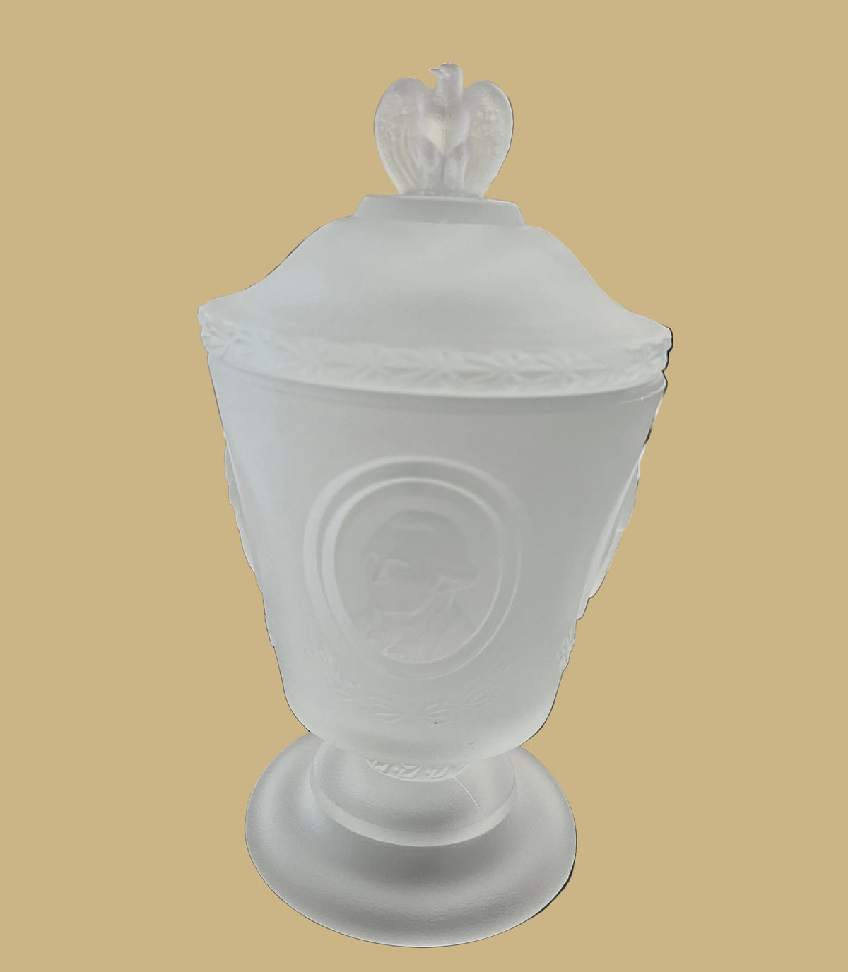 1976 Fenton Bicentennial Candy Compote w/Eagle Finial