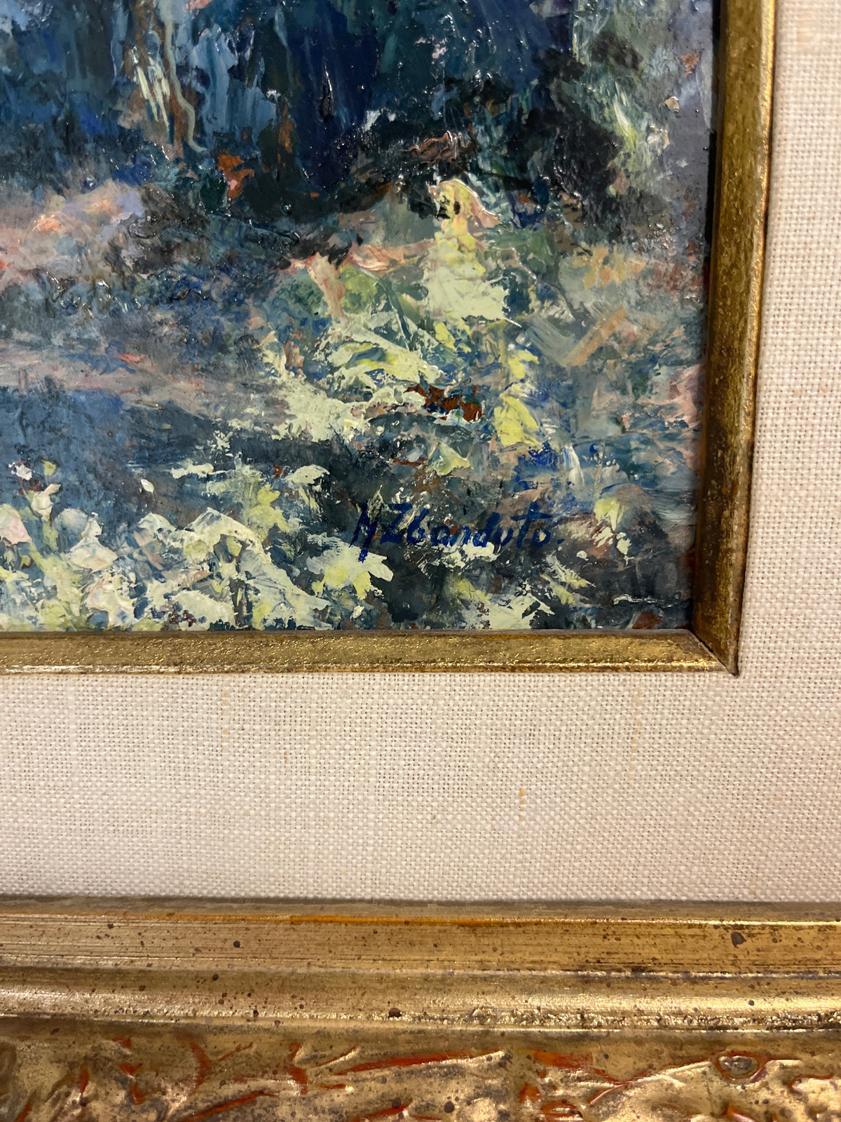 Contemporary impressionist landscape oil painting signed H. Zbanduto.