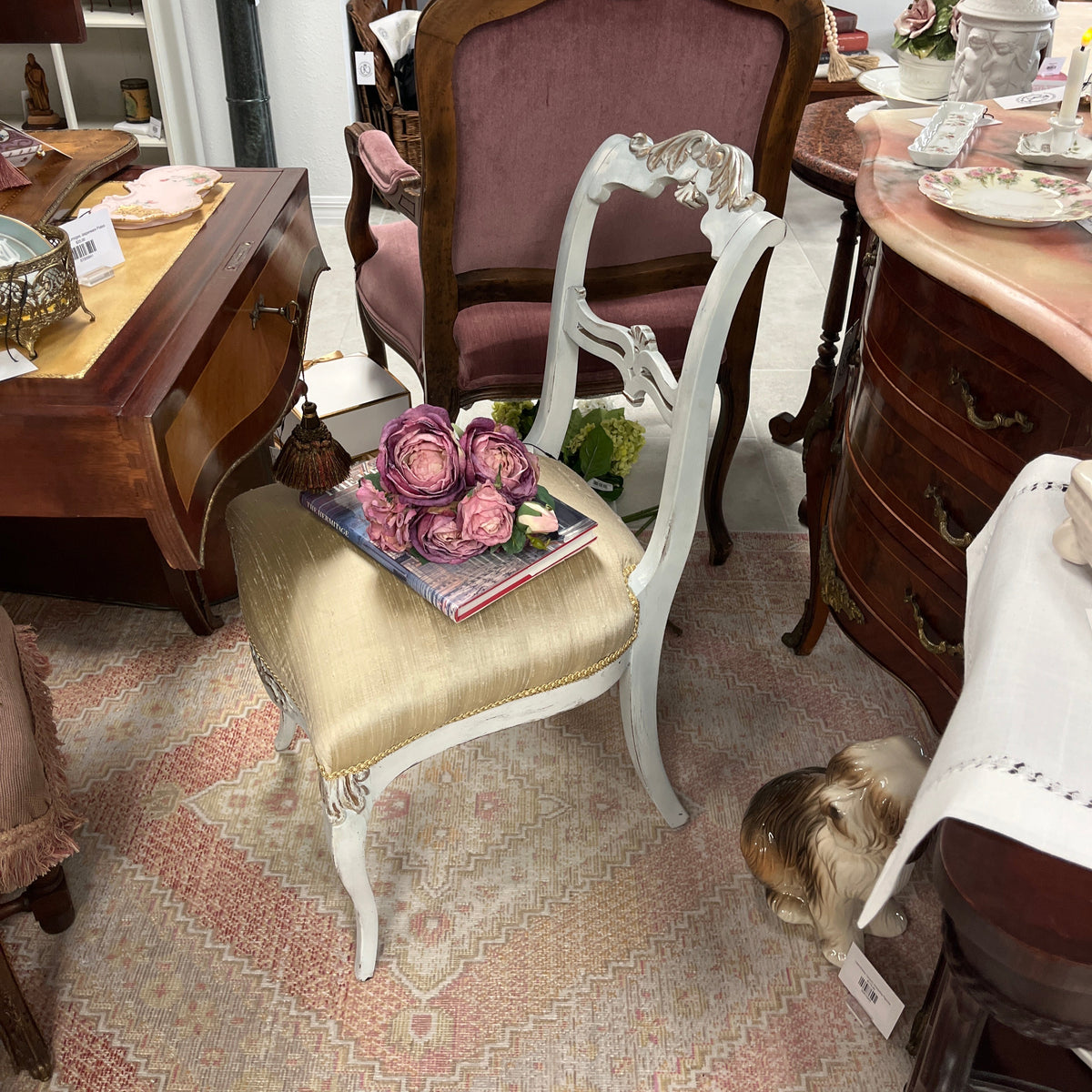 Vintage French Provincial Style Side Chair, each