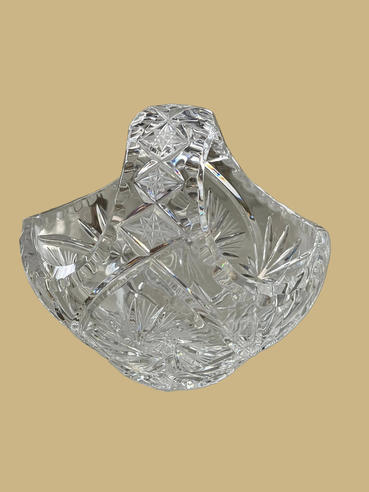Hand Cut Crystal Basket