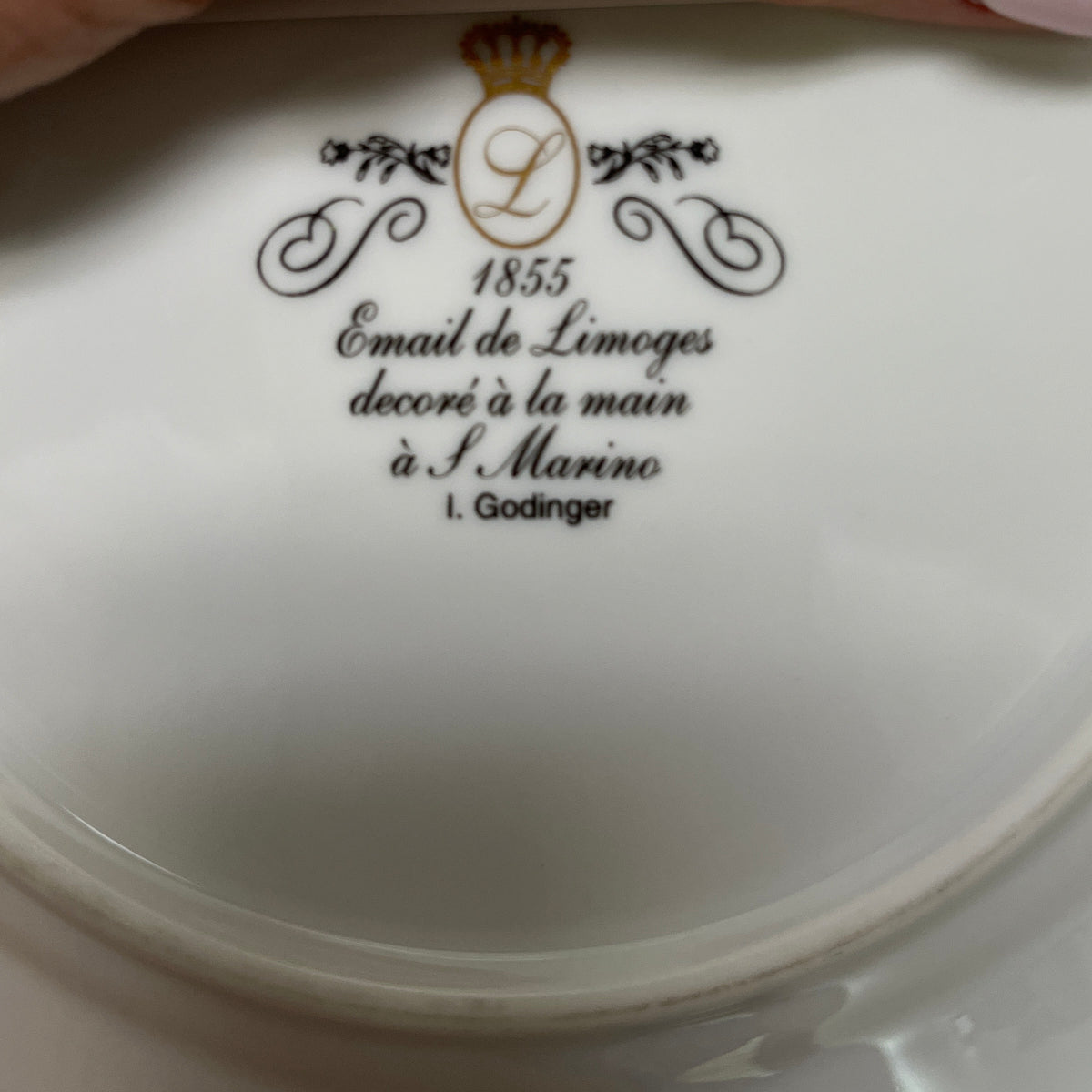 Limoges Plate Featuring a Faberge Egg