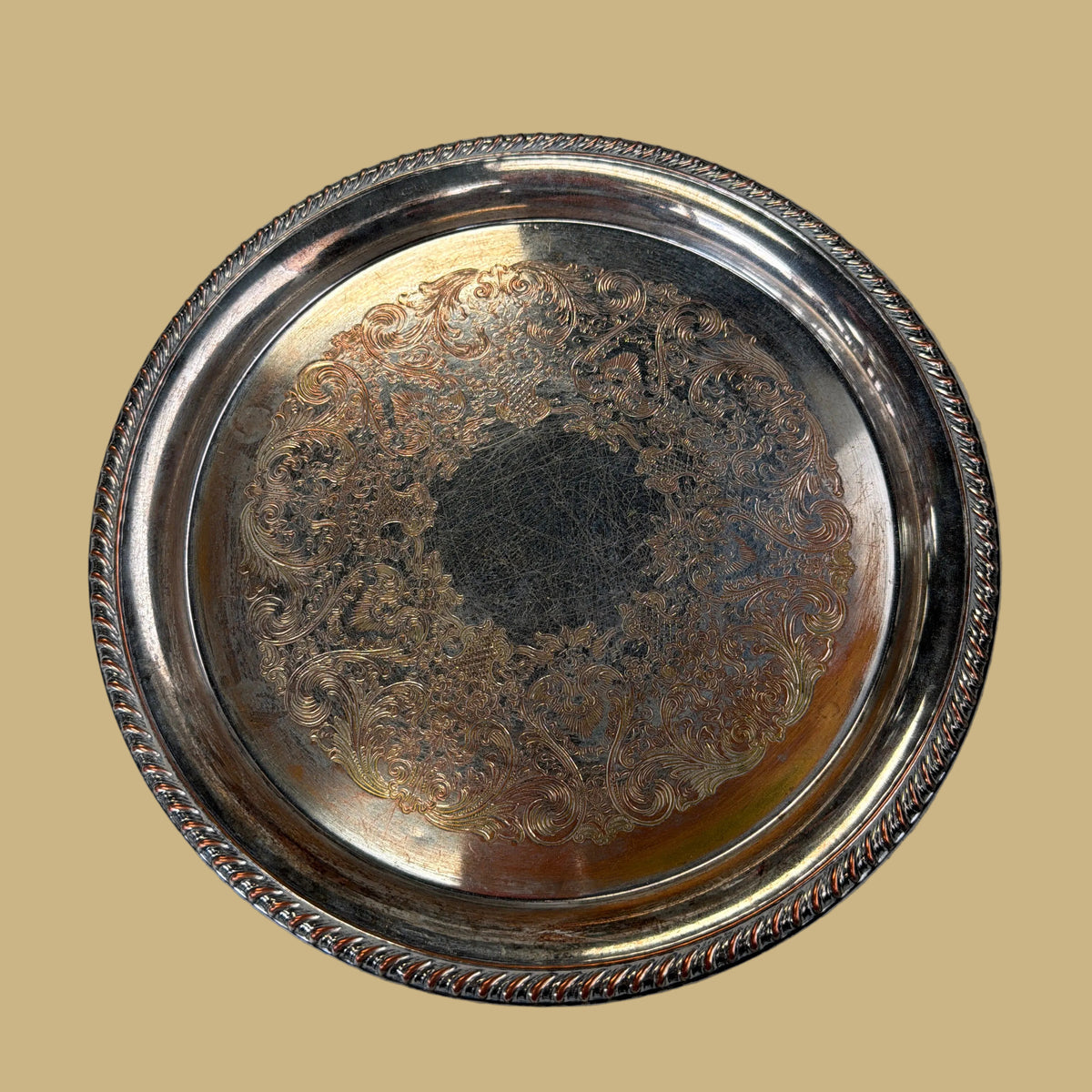 International Silver Co. Round Serving Tray