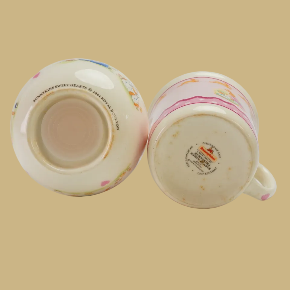 Royal Doulton Bunnykins Sweet Hearts Money Bank & Mug Set