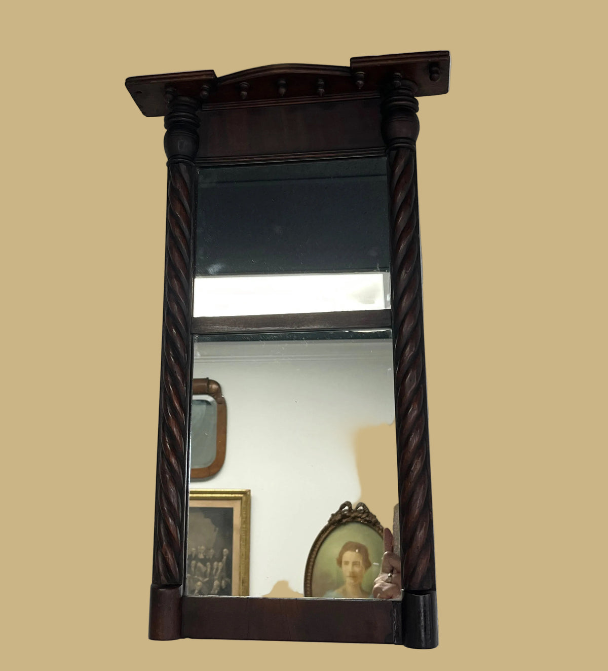 Mahogany Federal Style Split Mirror