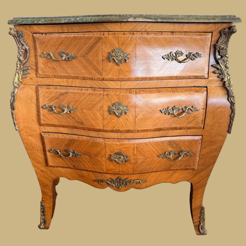 French Marble Top Bombay Chest