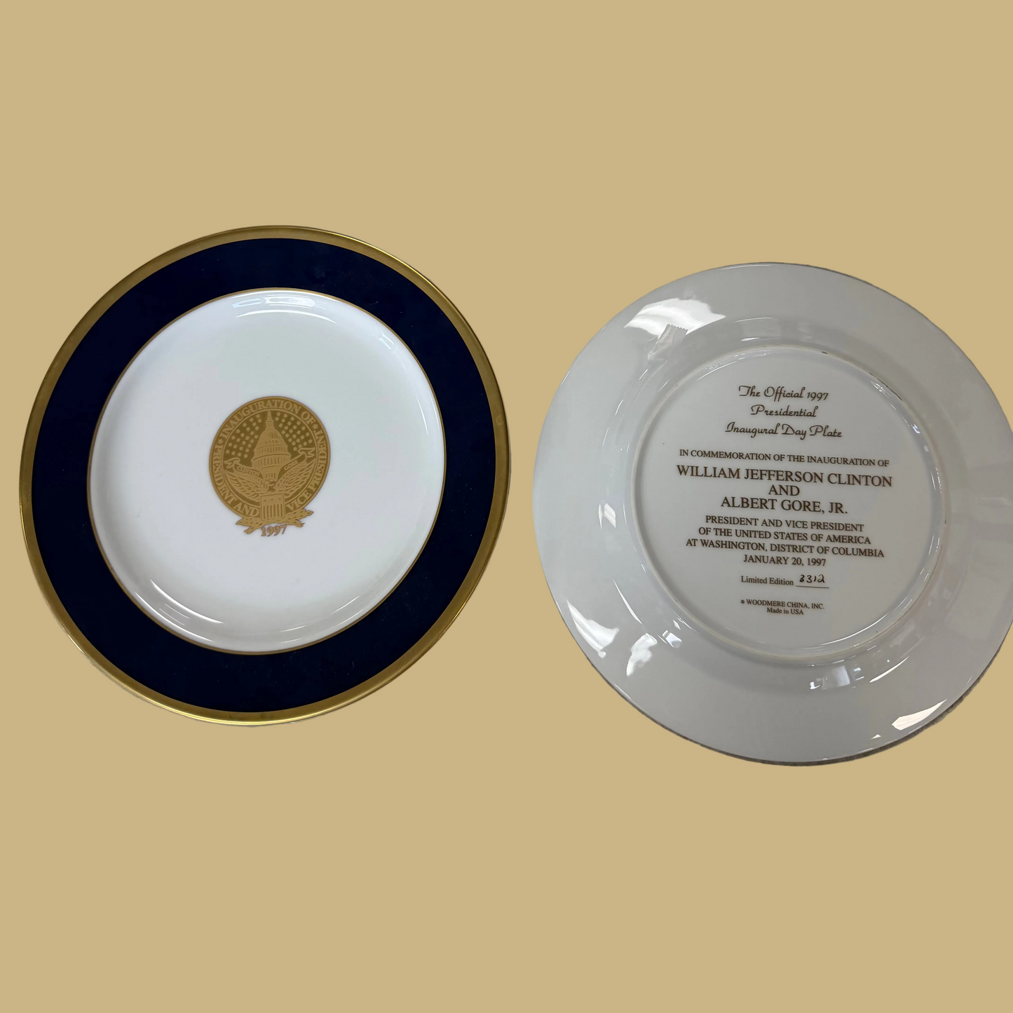 1997 Inaugural Day Plate