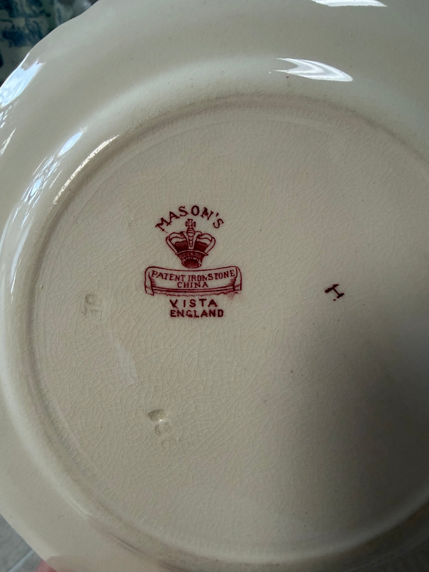 Mason's Vista Transferware Ironstone Plate