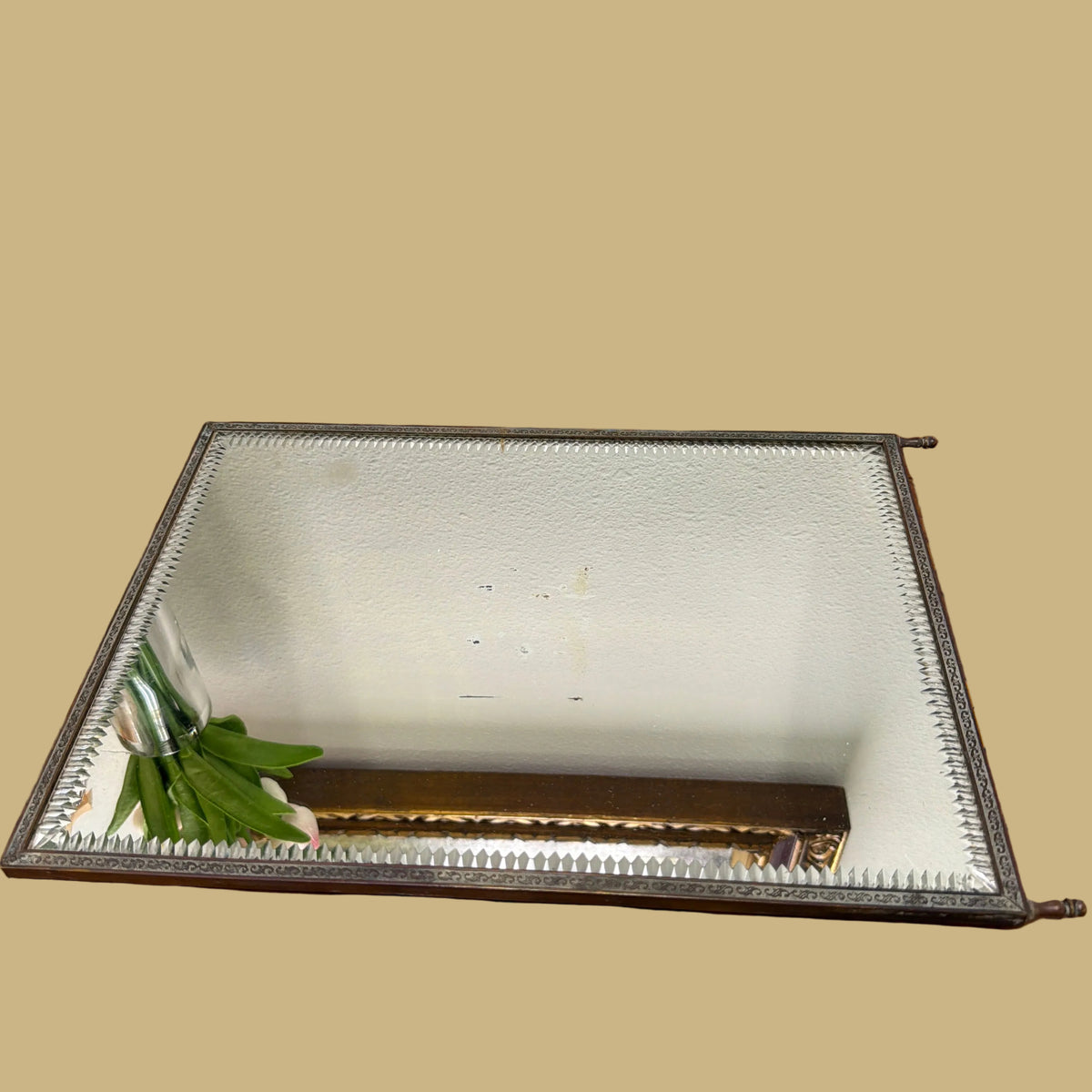 Antique Etched Mirror, Date 1893