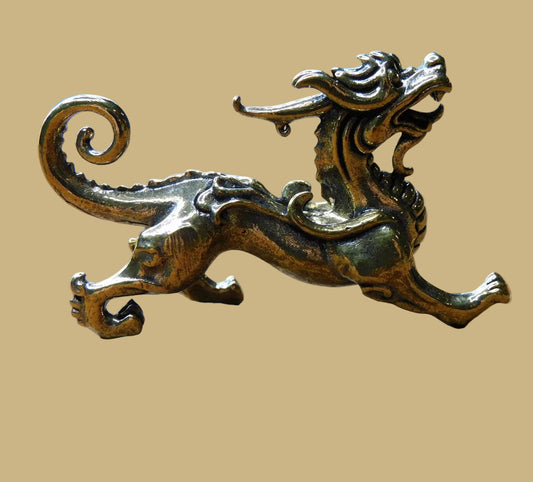 Small Brass Chinese Dragon Figurine