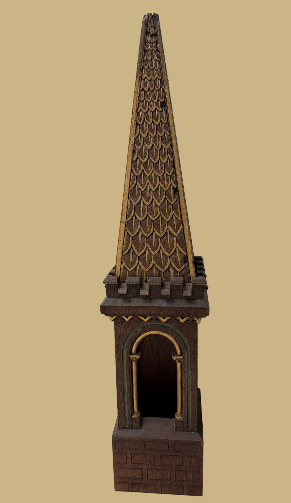 Antique Carved Wood Steeple