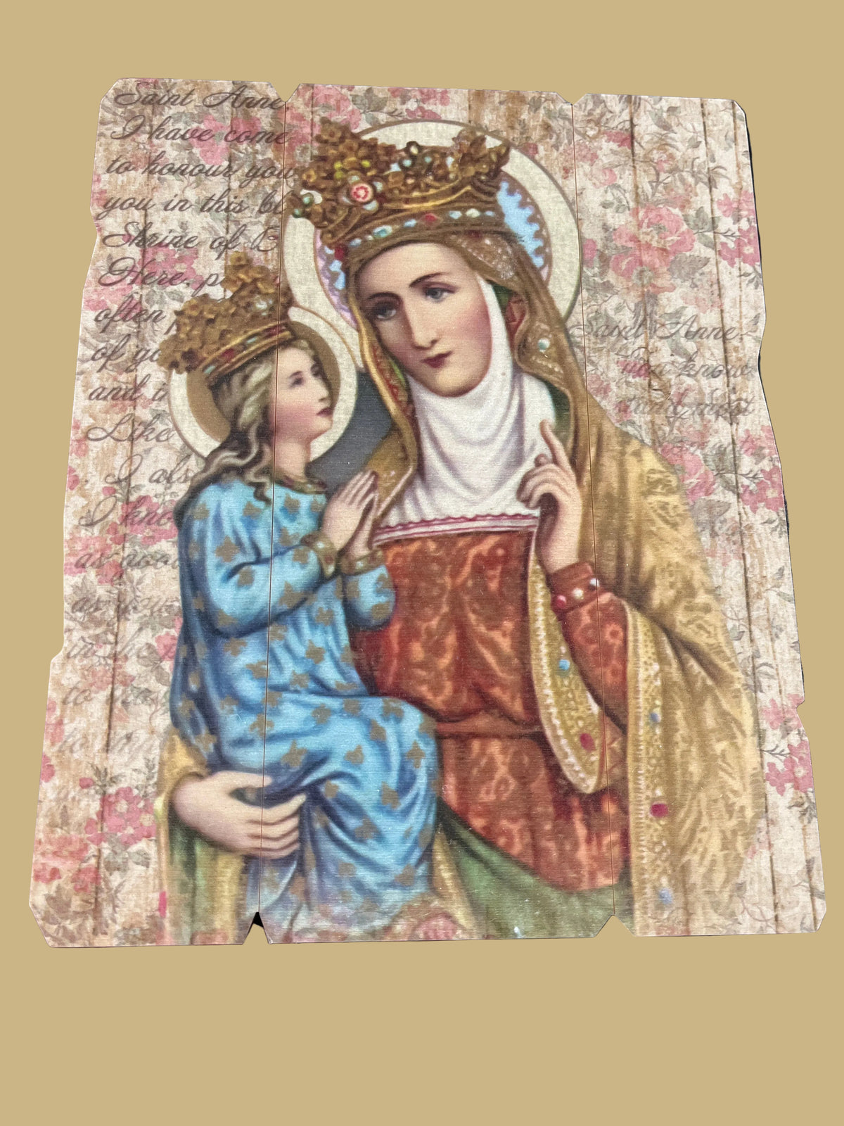 Saint Anne and Mary on Wood