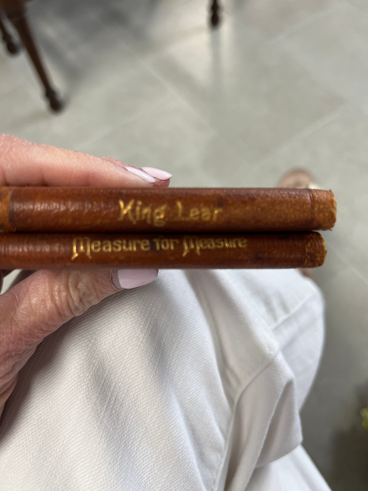 Antique Miniature Leather-Bound Books of William Shakespeare Plays