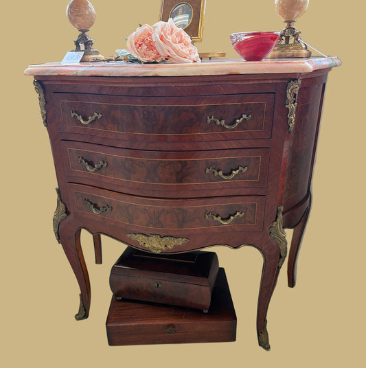 French Style Bombe with Pink Marble Top