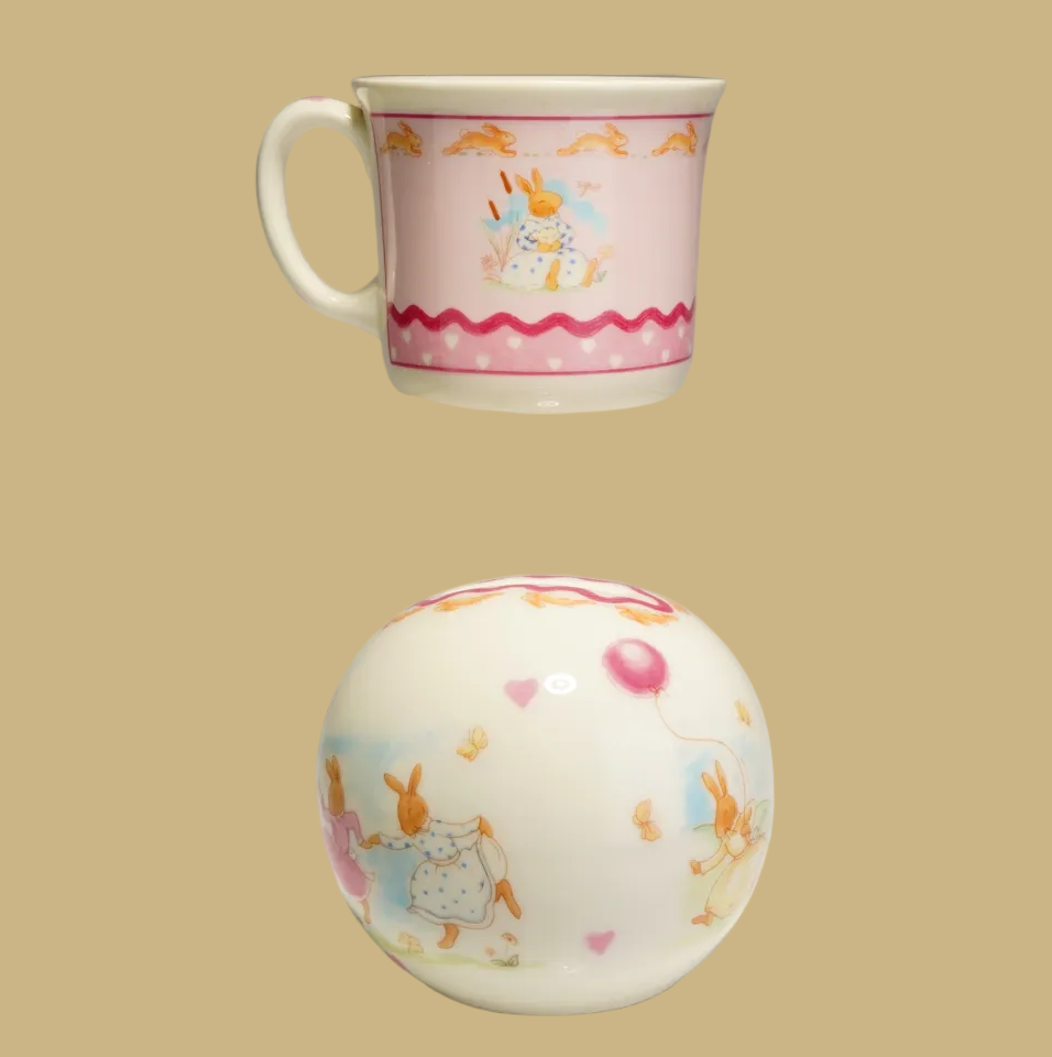 Royal Doulton Bunnykins Sweet Hearts Mug & Money Bank, Set