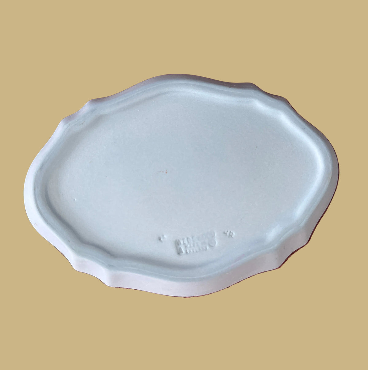 Vintage Wedgwood Jasperware Oval Trinket Dish w/Cherubs