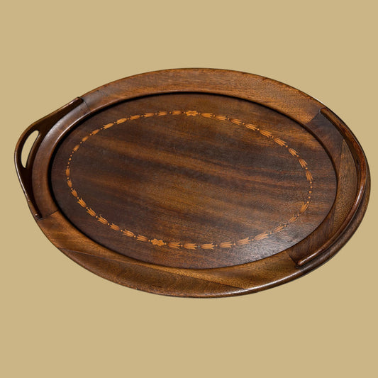 English Inlaid Mahogany Serving Tray