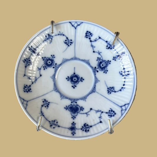 Vintage Royal Copenhagen Blue Fluted Plain Porcelain Saucer Plate