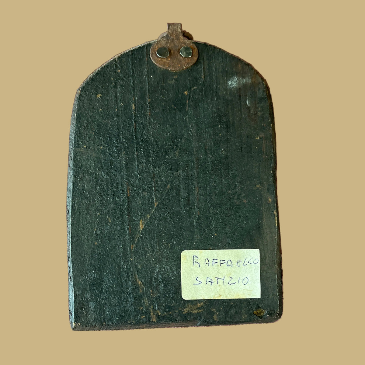Vintage Italian Florentine Wooden Plaque Raphael's Madonna & Child