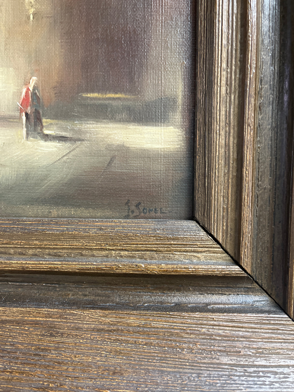 Signed Church Oil Painting
