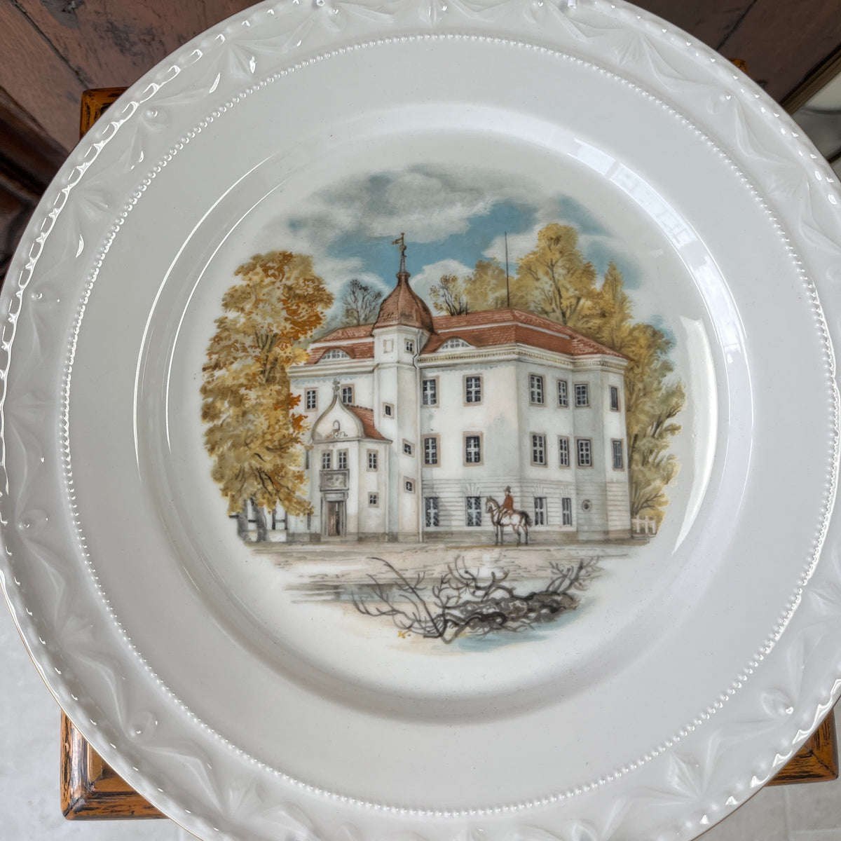 KPM Berlin Plate Depicting Jagdschloss Grunewald