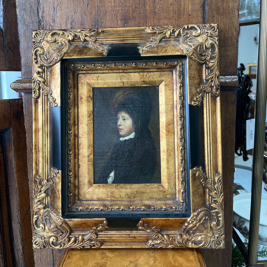 Framed Oil Painting in the style of "Portrait of a Boy aged 11" by Jacob van Oost the Elder