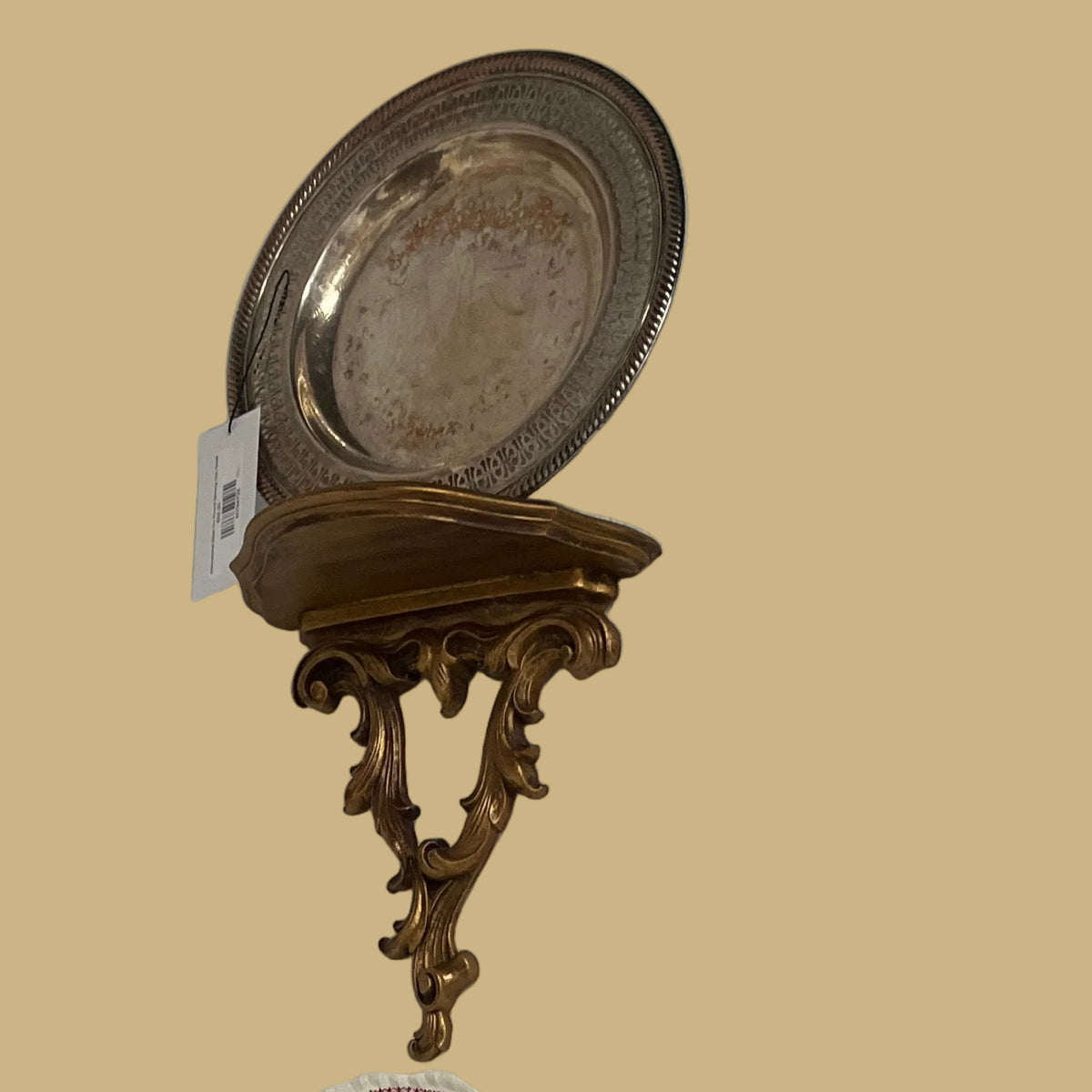 Syroco Wood Ornate Rococo Sconce Shelf