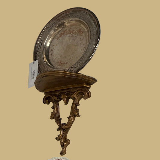 Syroco Wood Ornate Rococo Sconce Shelf