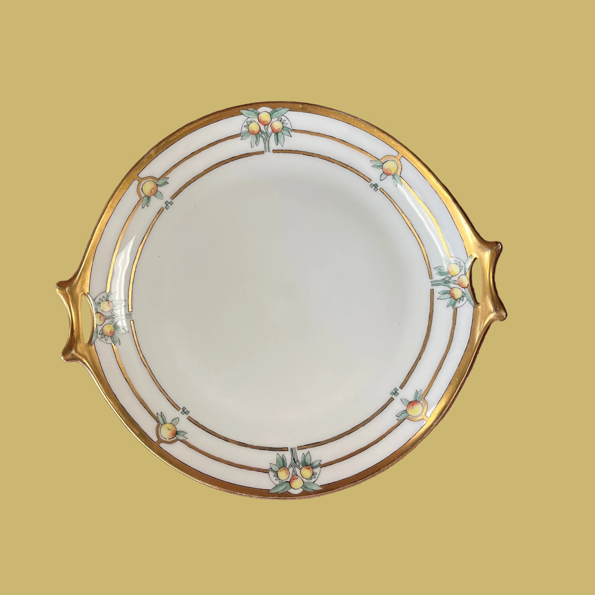 1913 Hutschenreuther Holiday Porcelain Handled Serving Platter