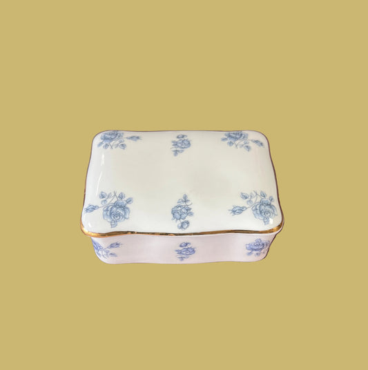 Vintage English Fine Bone China Trinket Box