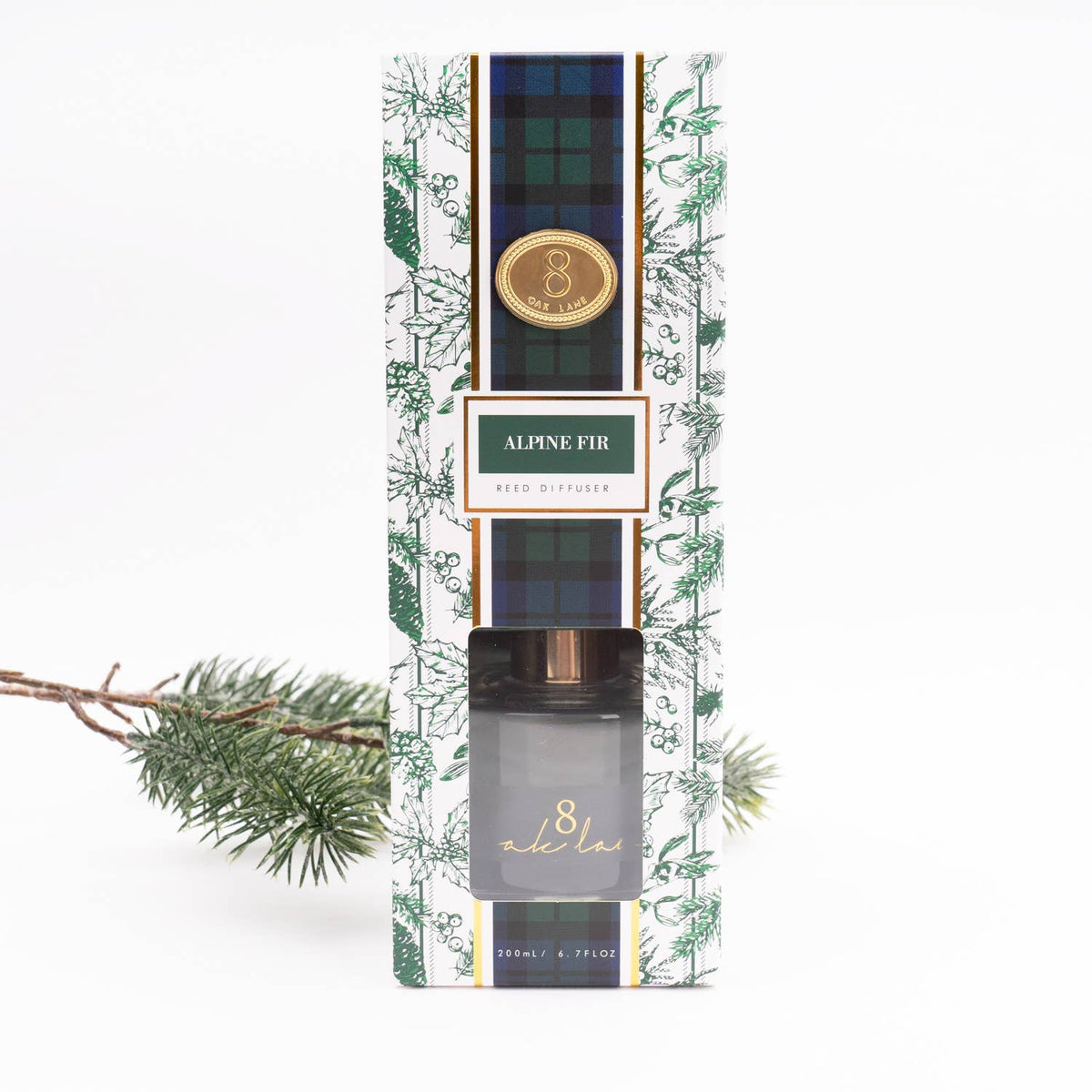 Alpine Fir Toile Reed Diffuser, 6.7oz