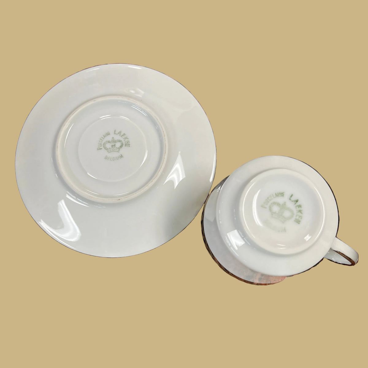 Vintage Belgium Teacup & Saucer by Laekem