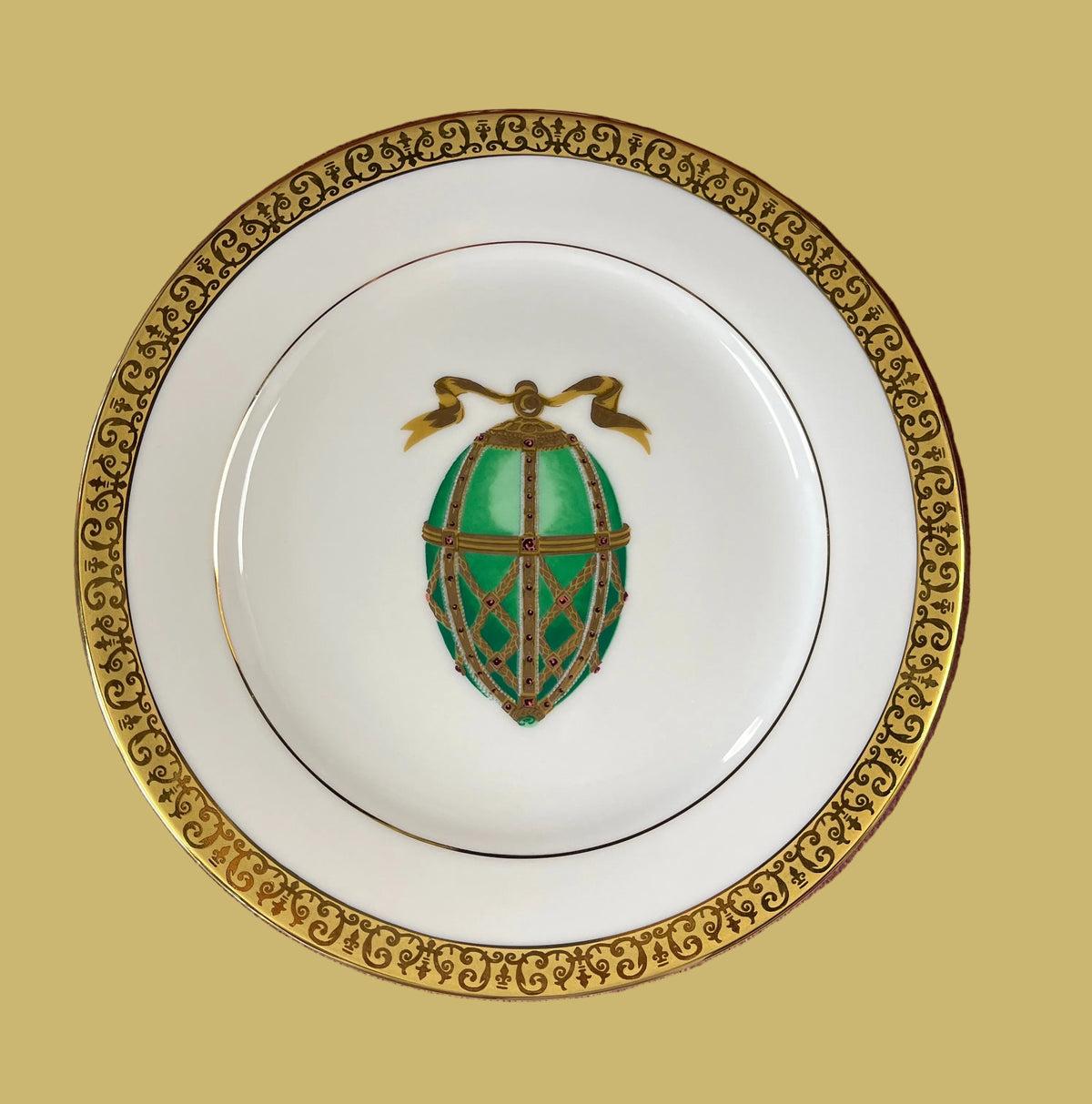 Vintage Royal Gallery Gold Buffet Purple Egg Plate