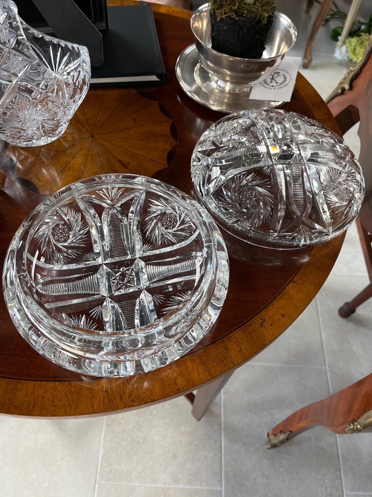 Bohemian, Czech Covered Cut Crystal Box