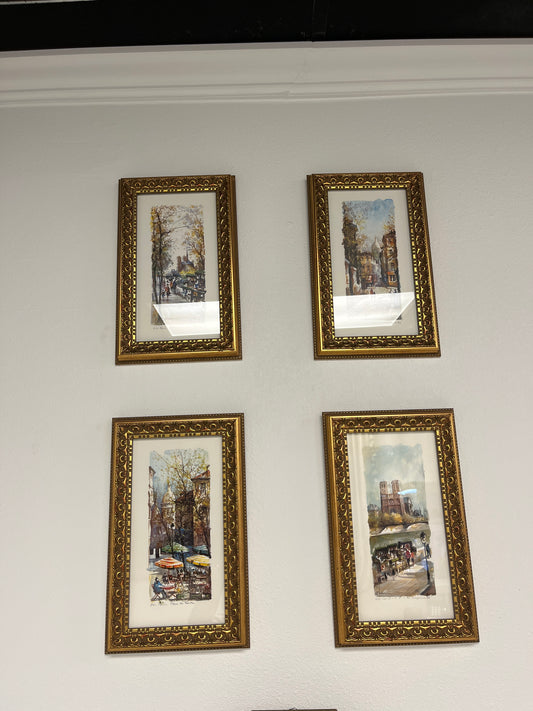 Framed Print Parisian street scene by Lucien Delarue