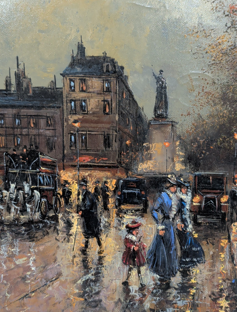 Karoly Szert (Hungarian b. 1955) Oil on Canvas, Parisian Street Scene, Signed