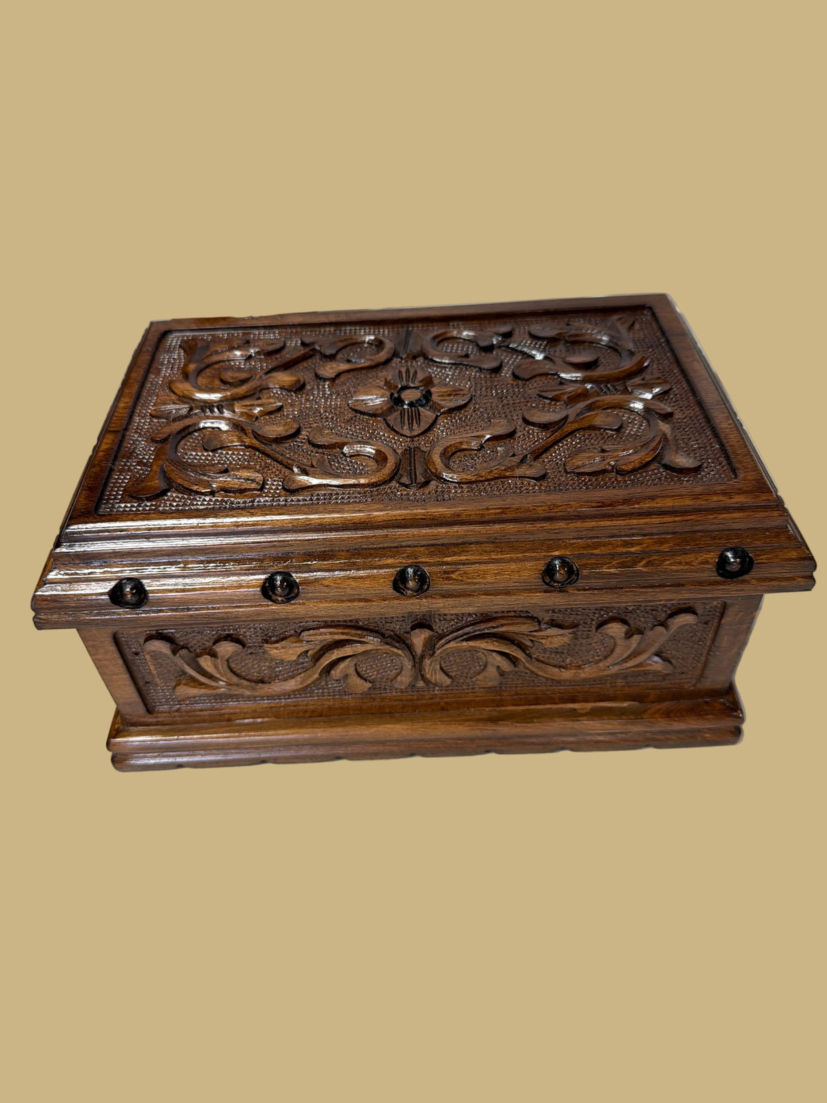 Carved Wood Puzzle Box