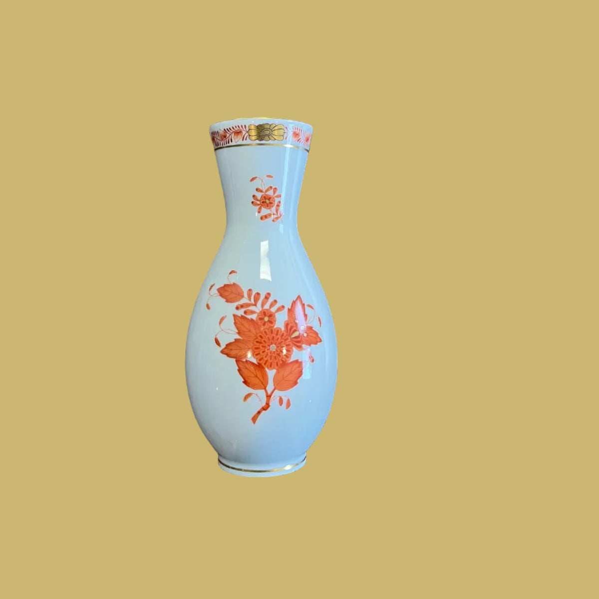 Vintage Herend Chinese Bouquet Pattern Bud Vase
