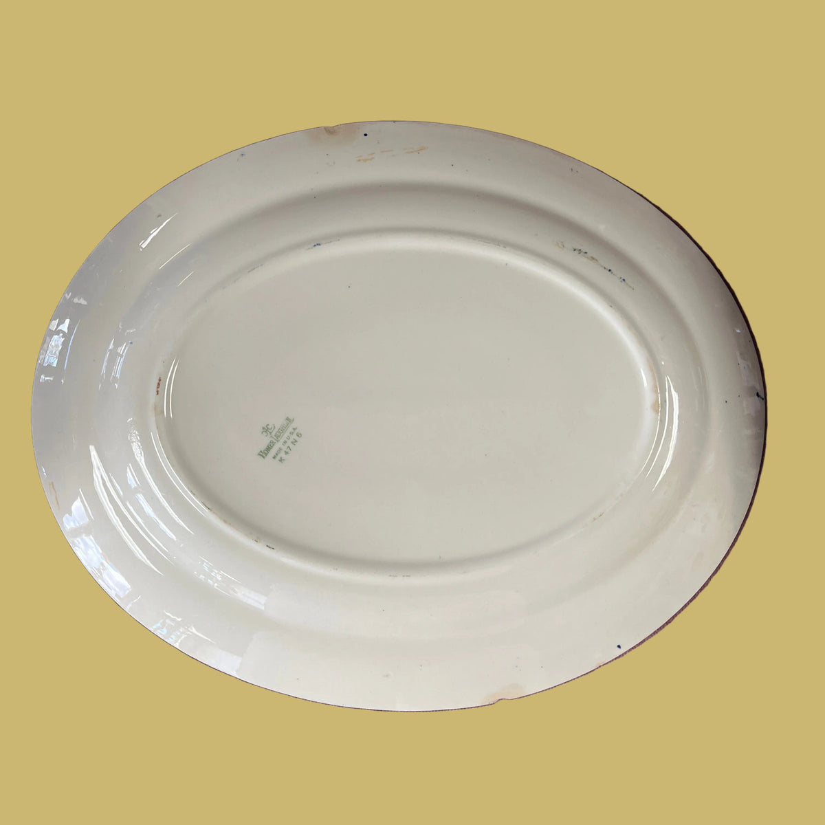 Vintage B&W Willow Pattern Platter