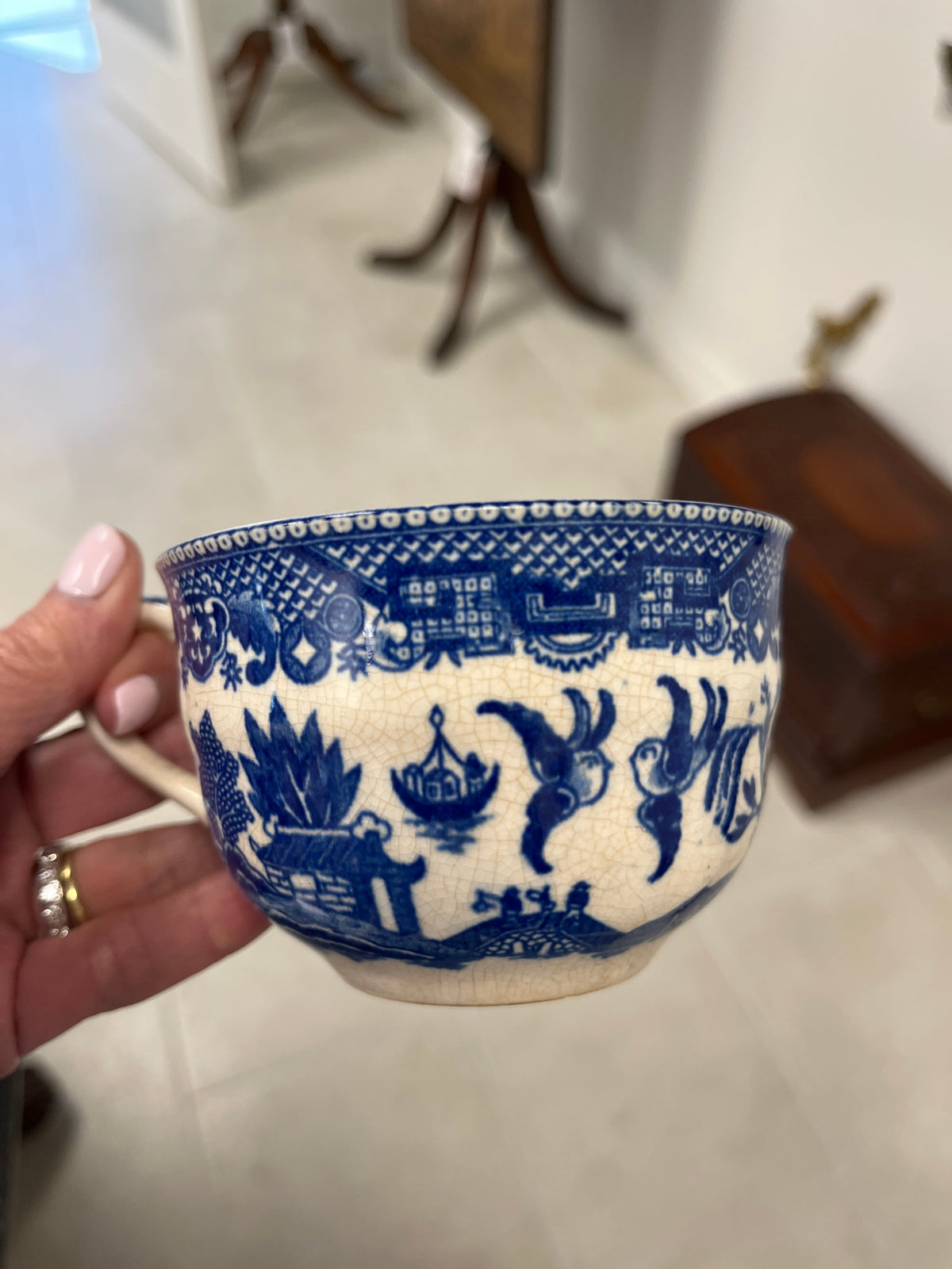 Vintage Blue Willow Teacup