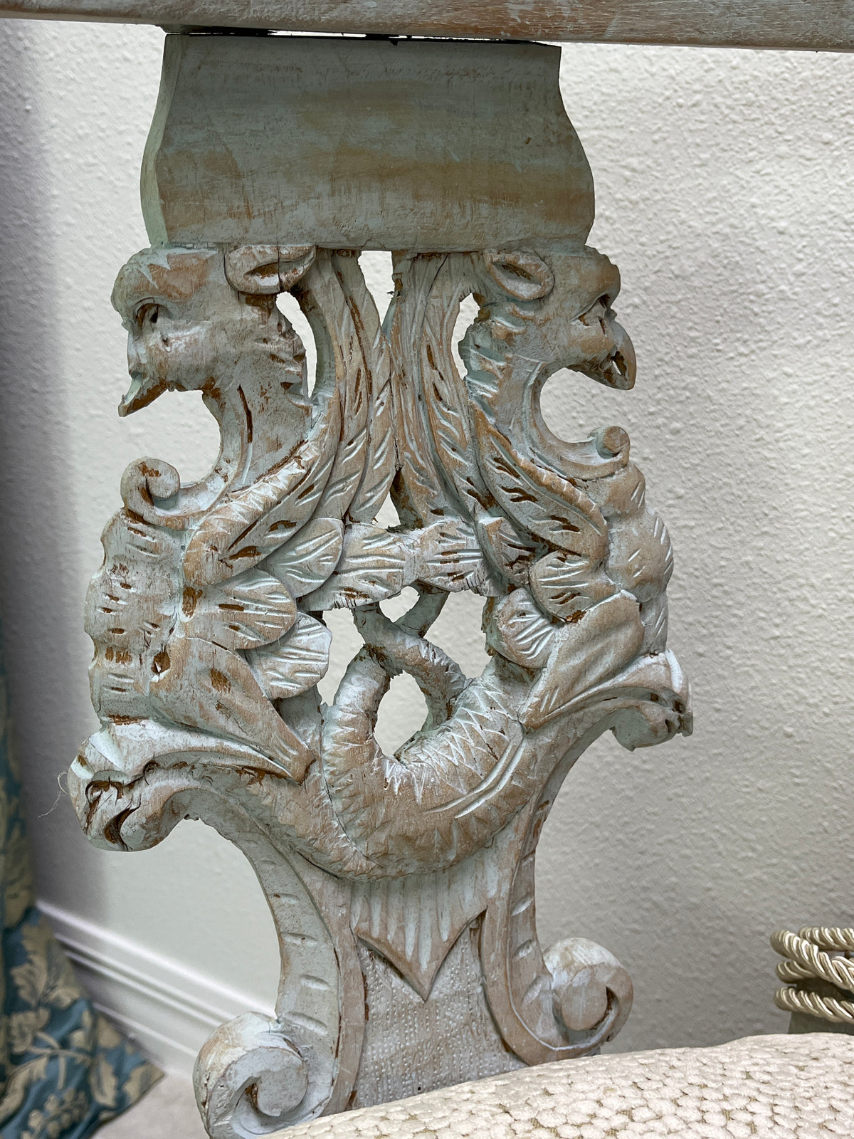 Antique Italian Carved Corner Chair
