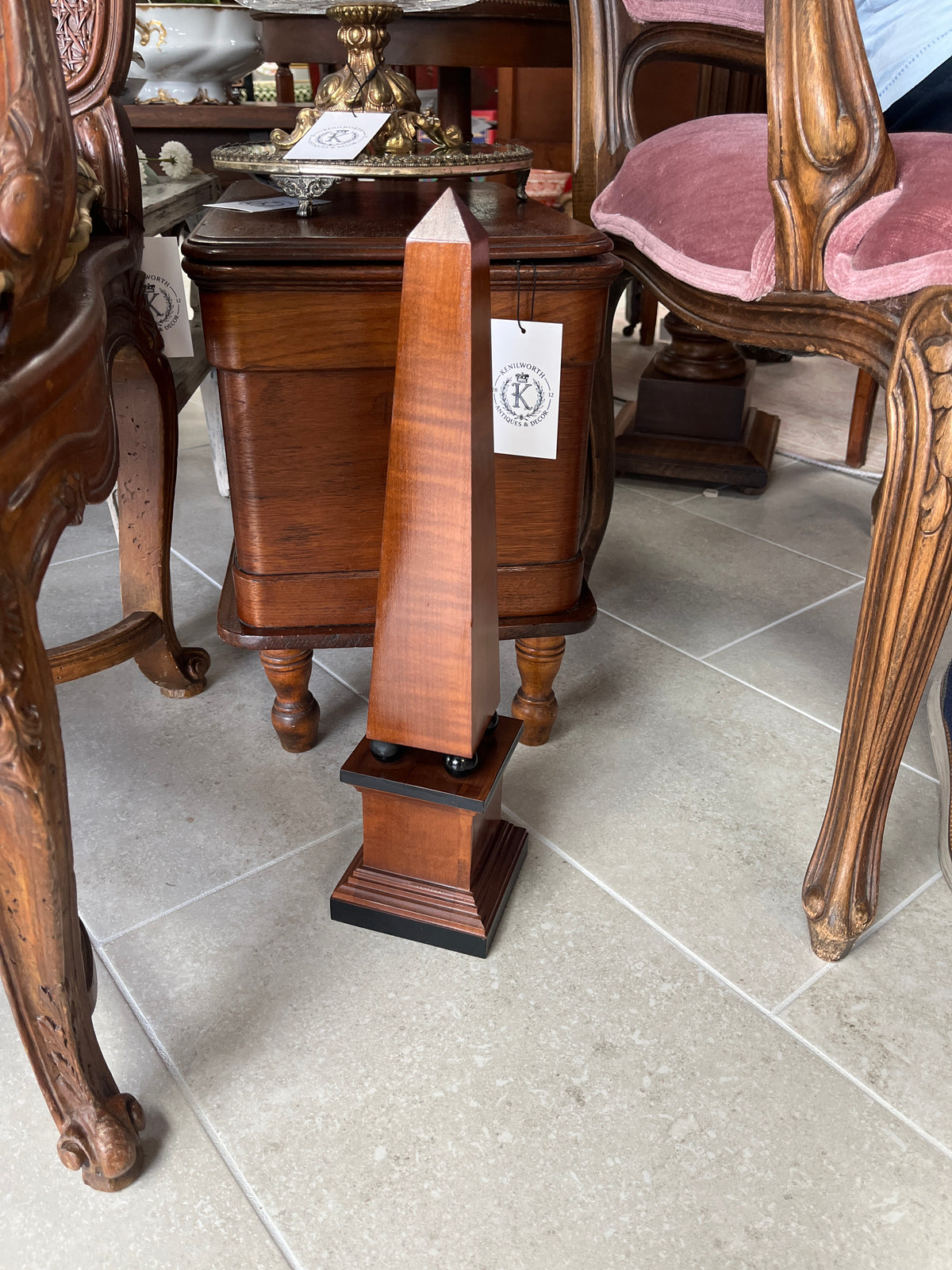 20th Century Wood Desk Obelisk