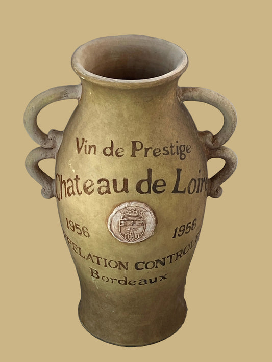 Decorative Vase with French wine branding