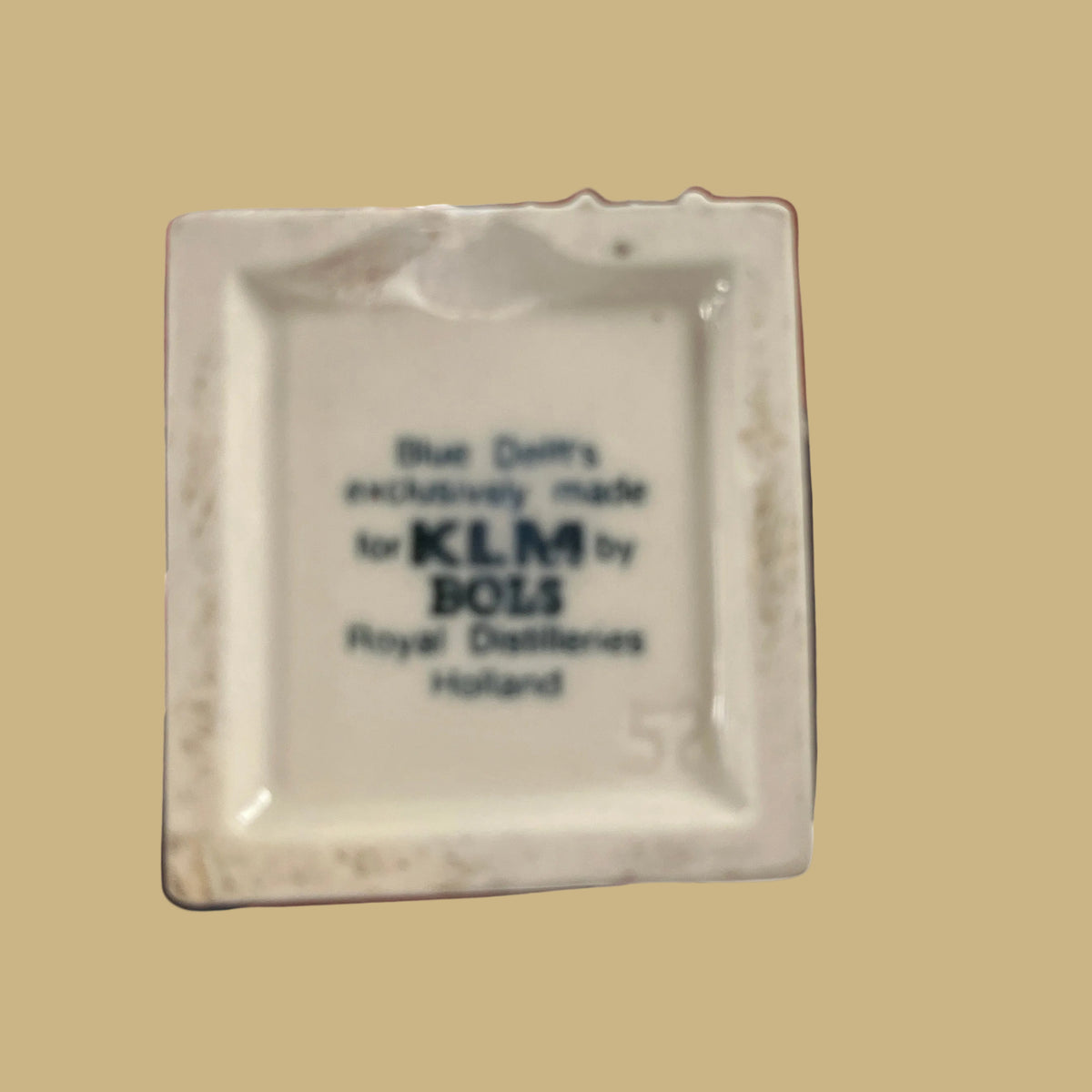 Vintage KLM Delft Blue miniature Dutch canal house #52