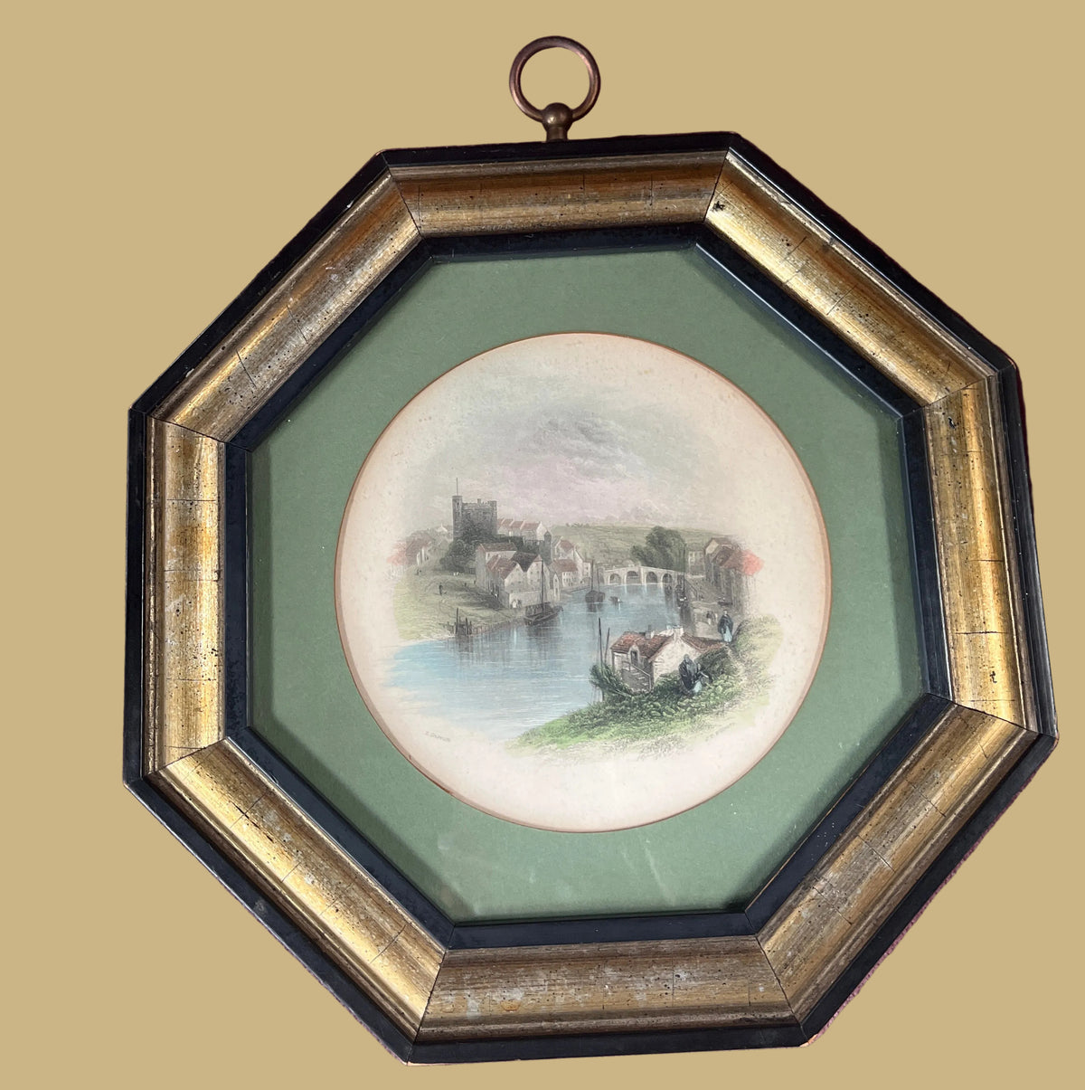 Vintage Genuine English Landscape Print by T. Creswick & J. T. Willmore, each
