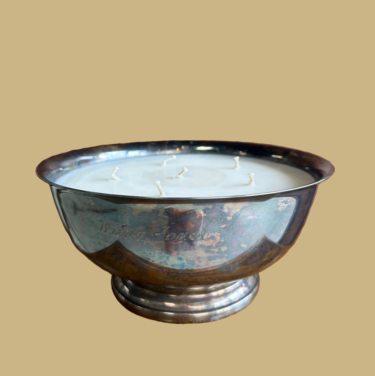 Engraved Paul Revere Candle Bowl