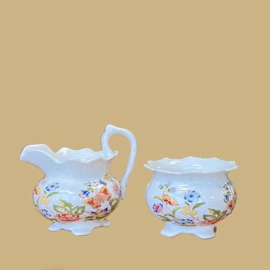 Aynsley “Cottage Garden” Creamer & Sugar Set