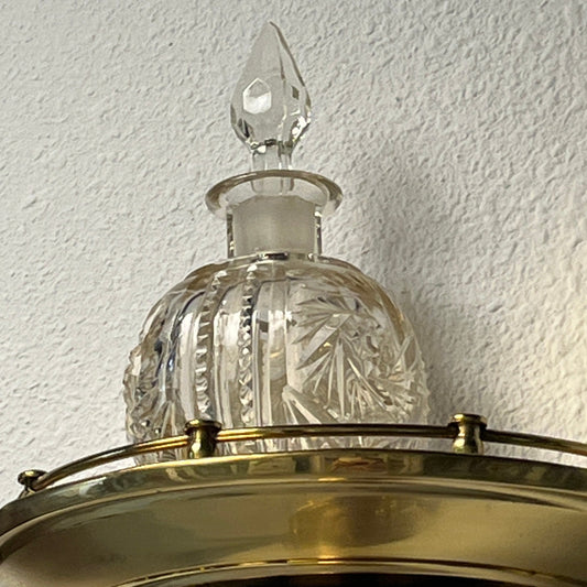 Vintage Cut Crystal Decanter w/Faceted Stopper