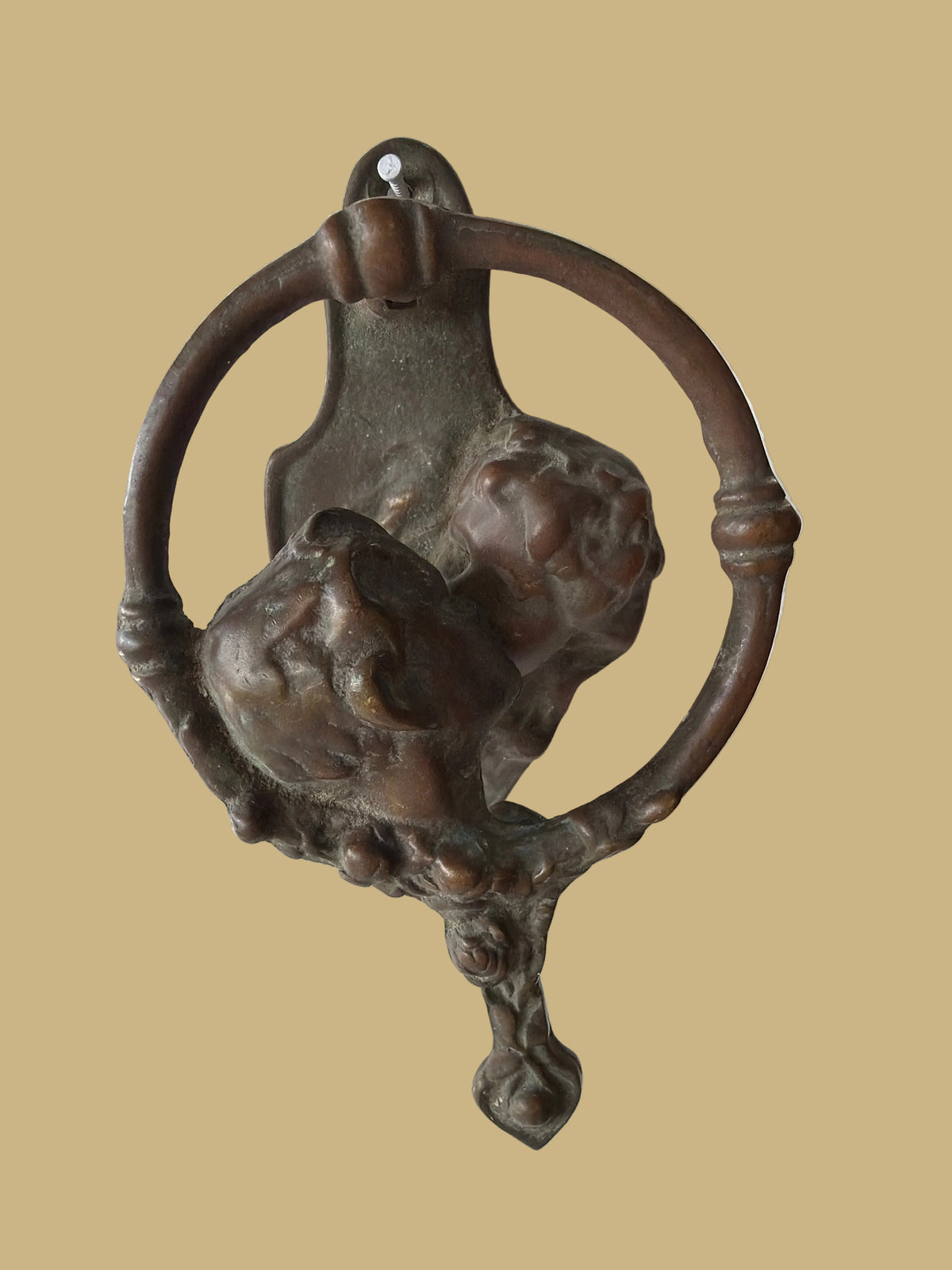 Brass Kissing Couple Door Knocker