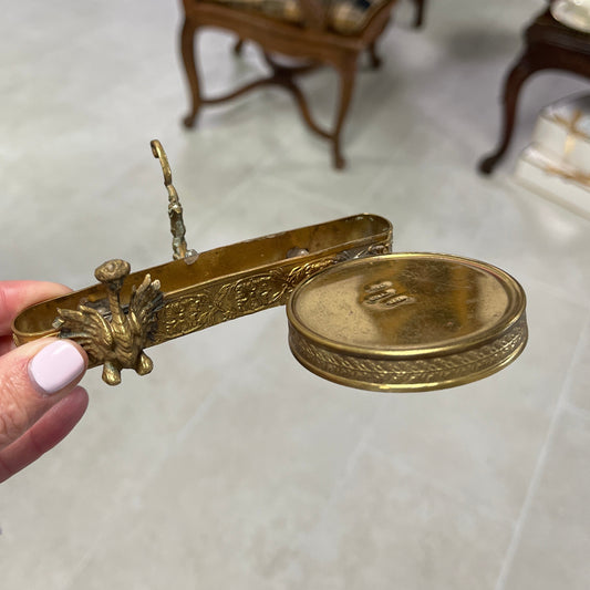 Vintage Italian Brass Tea Cup & Saucer  Holder