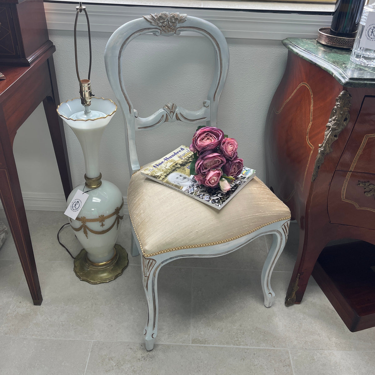 Vintage French Provincial Style Side Chair, each